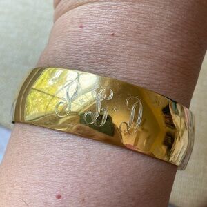 Vintage Marked Anson Etched Cuff‎ Bracelet